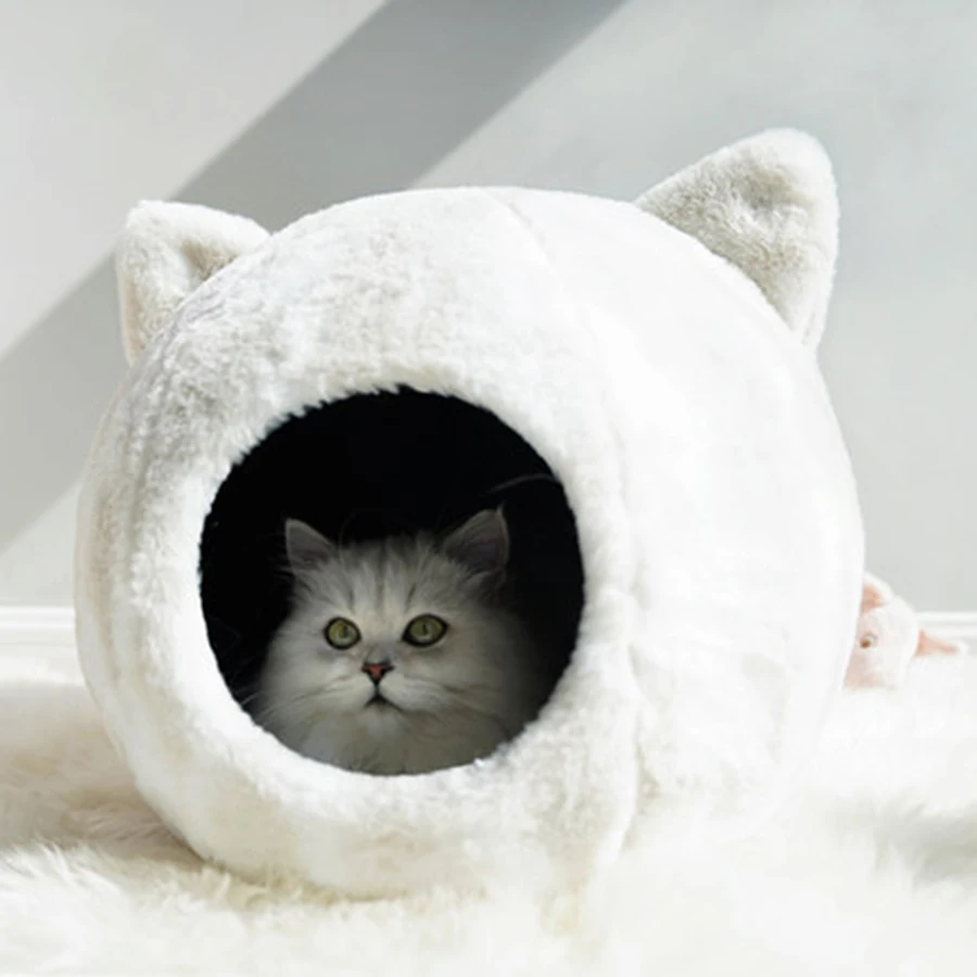 

Soft Large Pet Bed Dogs Cat Bed House Warm Small Litter Mat Round Kittens Litter Cama Gato Kattenmand Cats Products Puppy 50MW11