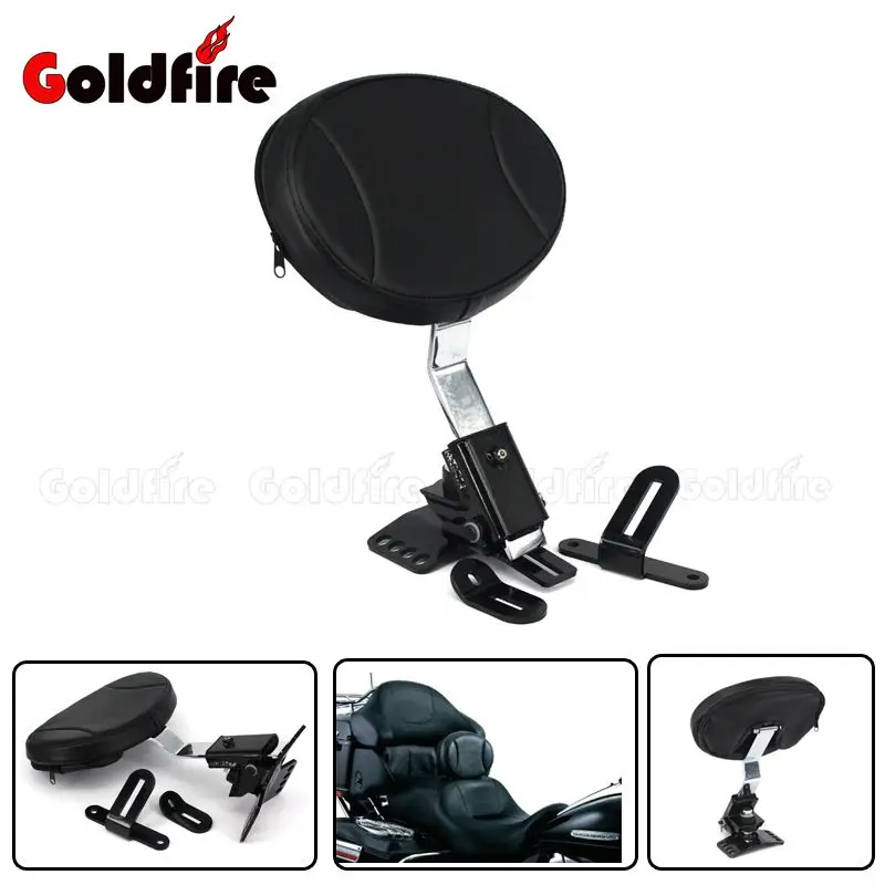 Plug In Driver Rider Backrest Harley Touring Electra Road Street Glide Road King