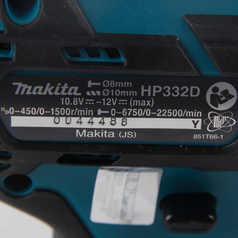 MAKITA Makita 12 В бесщеточный HP332 аккумуляторная электрическая дрель ударный шуруповерт многофункциональная дрель