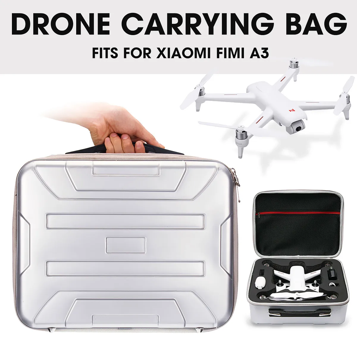 

Waterproof Storage Bag Carrying Case Portable Suitcase Aluminium Alloy Box Hand bag Pouch For Xiaomi FIMI A3 Drone Accessories