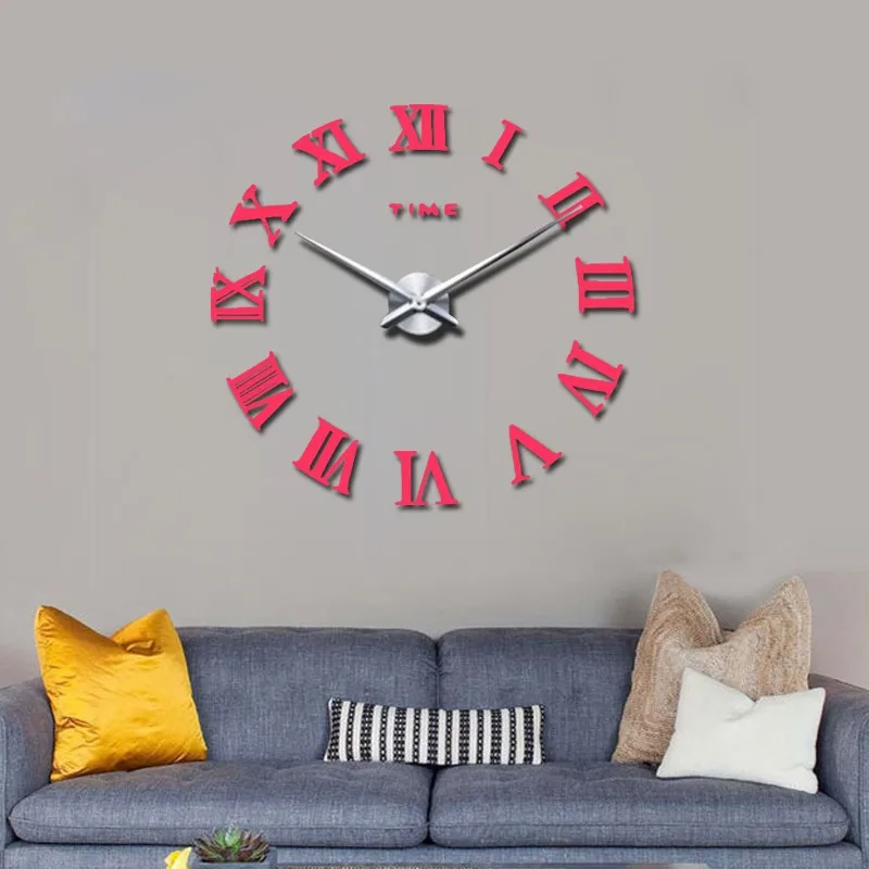 Новые настенные часы reloj de pared украшения дома 3d акриловые Специальные diy стикер гостиной иглы