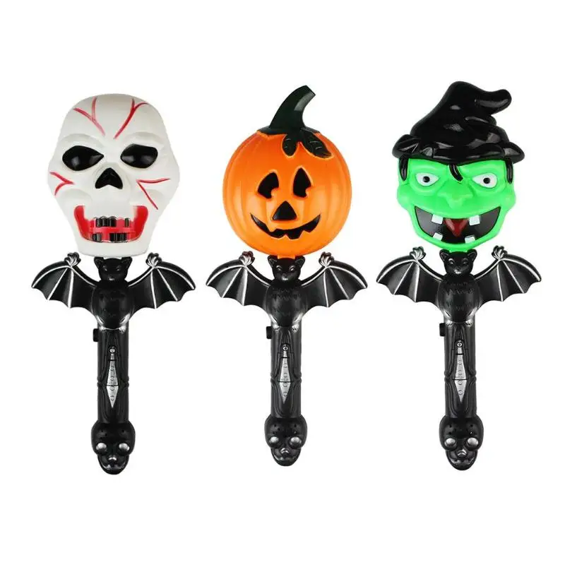 Kids Witch Magic Wand Toy Plastic Shining Magic Stick with Scary Ghost