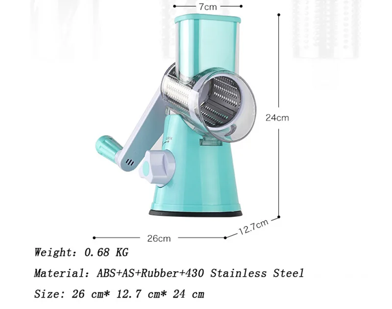Многофункциональный барабанный ручной измельчитель овощей и сыра устройство Картофельная Терка слайсер кухонные принадлежности