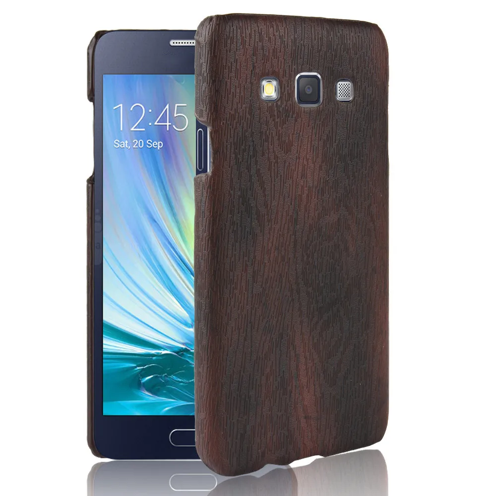 

For Samsung Galaxy A3 Case 4.5" Luxury PU Leather Hard Thin Back Cover Case For Samsung A3 2015 A300 SM-A300F Wood Phone Cases
