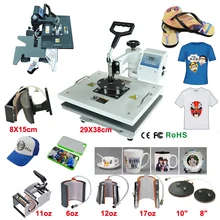 New Design 9 In 1 Combo Heat Press Machine, Heat Transfer/Sublimation Machine,sublimation printer for Mug/Cap/TShirt /Phone case
