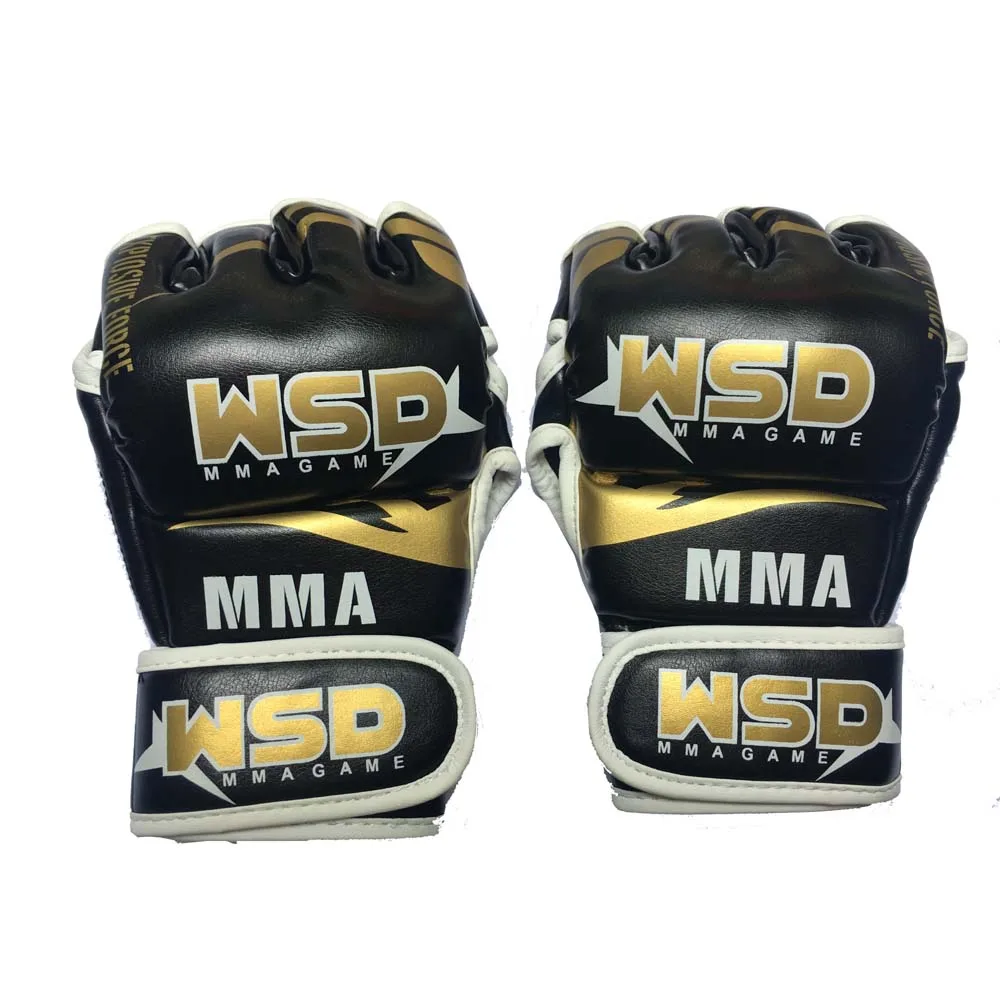 Полупальцы взрослые женщины/мужчины Муай Тай Бокс MMA Перчатки для спарринга