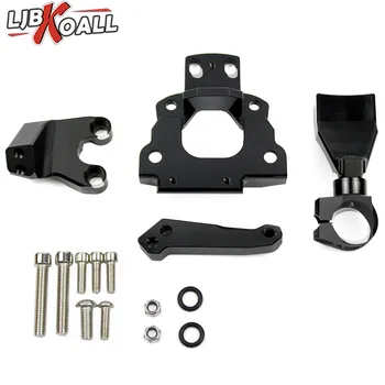 

LJBKOALL Motorcycle CNC Aluminum Adjustable Steering Stabilize Damper Bracket Mount Support Kit For kawasaki Z650 2017 2018 Blk