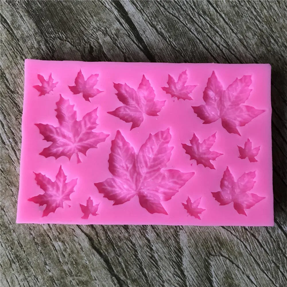 Silicone Maple Leaf Mold For Cake Decoration Soap Mold Decorating 3D