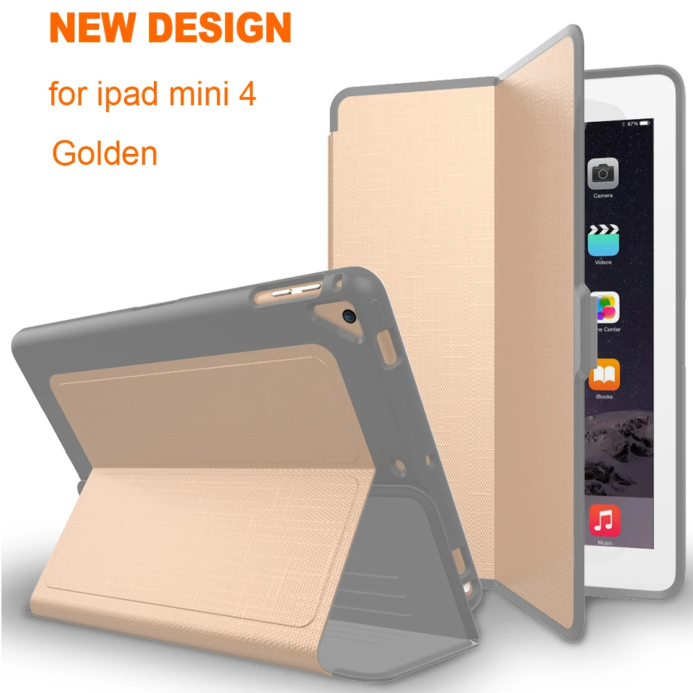 Новые роскошные из искусственной кожи Smart Cover для iPad mini 4 Автоматическое