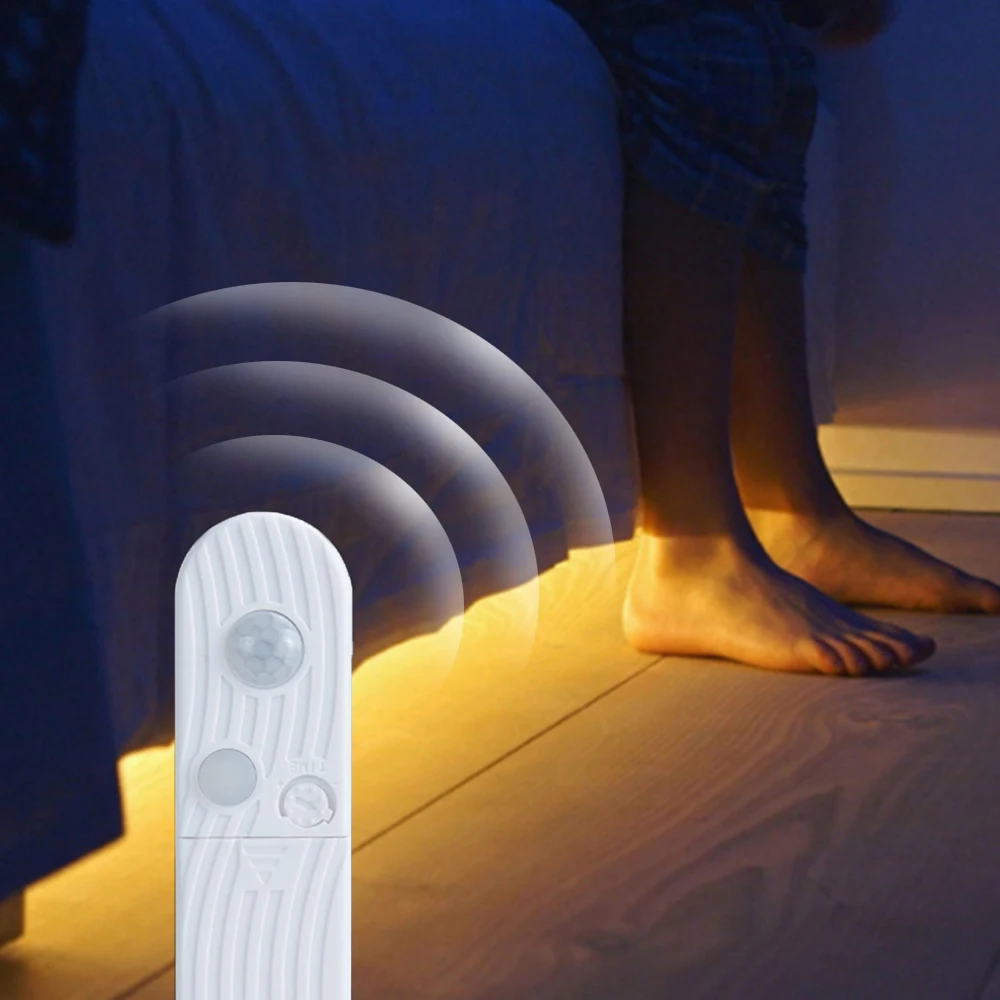 

EeeToo 5V Led Motion Sensor Strip Light Battery Powered Flexible Waterproof 2835 USB Led Diode Tape For Closet Kitchen Bedroom