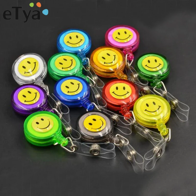 

eTya Retractable Credit Card Holder Women Men Kid Student Cartoon Cute Travel Badge ID Name Bus Business Card Cover Case Holders