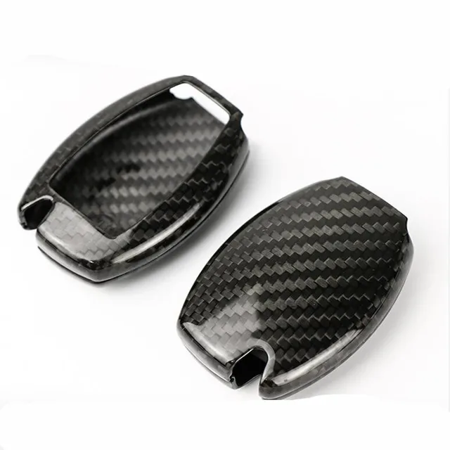 Real Carbon Fiber Car Key Case Cover Remote Car Key Fobs for Benz AMG