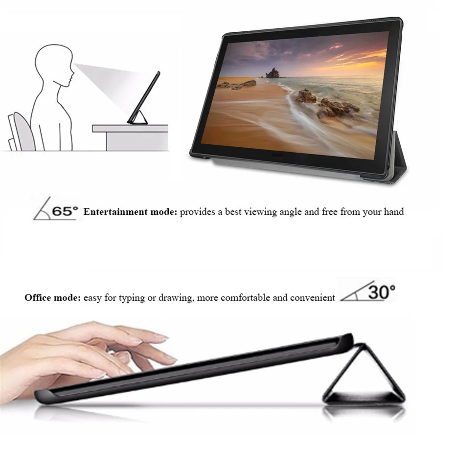 Чехол для Lenovo Tab E10 X104 10 1 чехол планшета TB X104F трехслойные чехлы подставки +