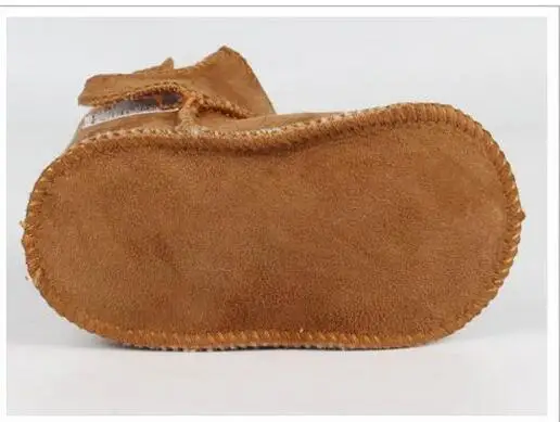 Hongteya/Новинка года; теплые зимние ботинки из натуральной кожи на липучке в австралийском стиле; меховые ботинки для маленьких девочек и мальчиков; обувь для первых шагов