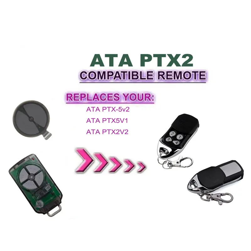 

1 pc ATA Garage Door Replacement Remote Control TrioCode PTX5 V2 / PTX5 V1