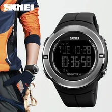 Reloj deportivo para hombre, podómetro deportivo, reloj de pulsera impermeable, pantalla LED, reloj militar Digital SKMEI Relogio Masculino