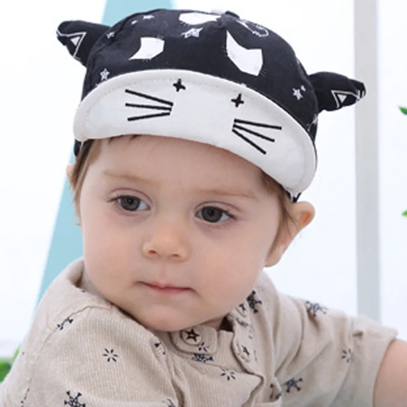 Детская бейсбольная кепка в стиле кошки для маленьких мальчиков и девочек 6-24 месяцев