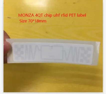 Бесплатный образец Водонепроницаемый PET RFID Impinj M4QT Monza R6 метки пассивный UHF метка