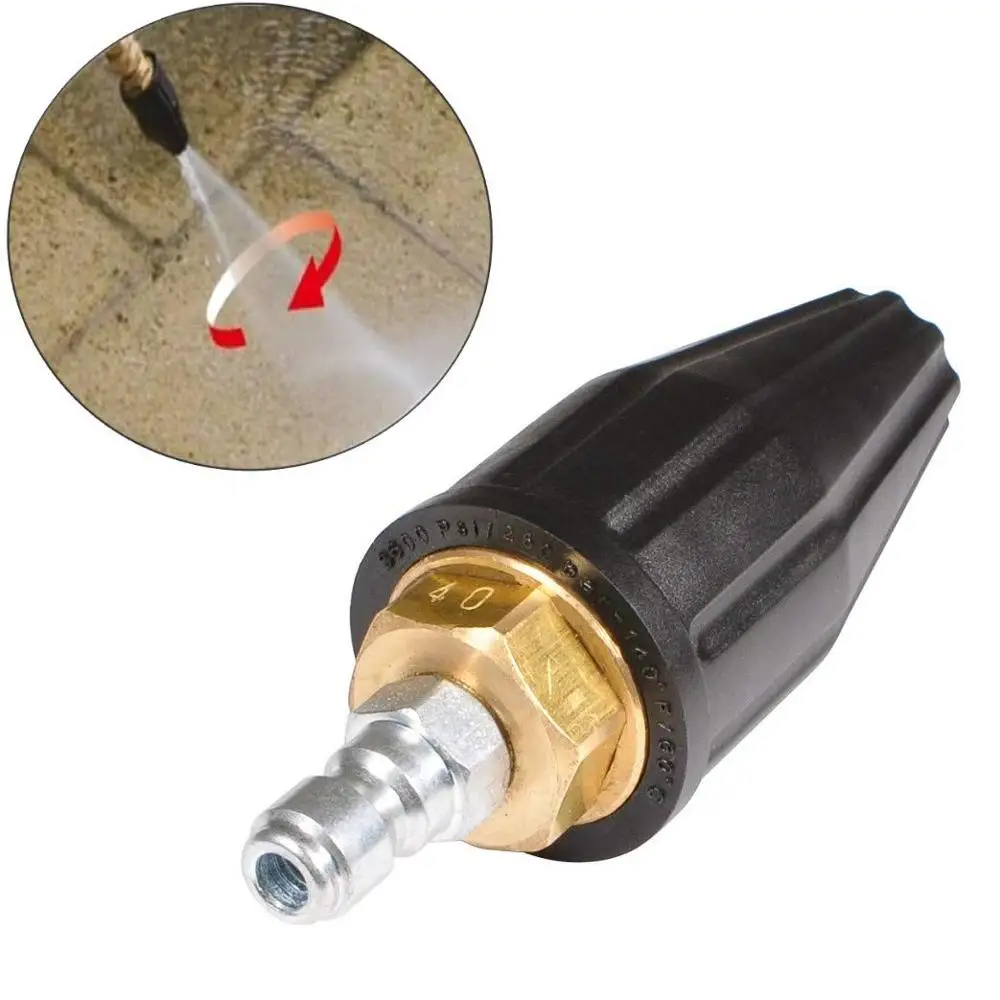 

YAMATIC 4.0 GPM 3600PSI Turbo Rotating Spray Nozzle For Pressure Washer with 1/4" Quick Connect Plug High Pressure Accessories