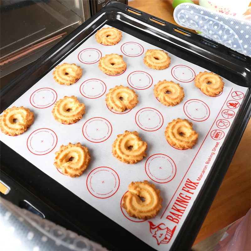 

Macaron silicone Mat Non-Stick Glass Fiber Silicone Baking Mat Bread Oven Sheets Liner For Macaroons Biscuits Kitchen Bakeware