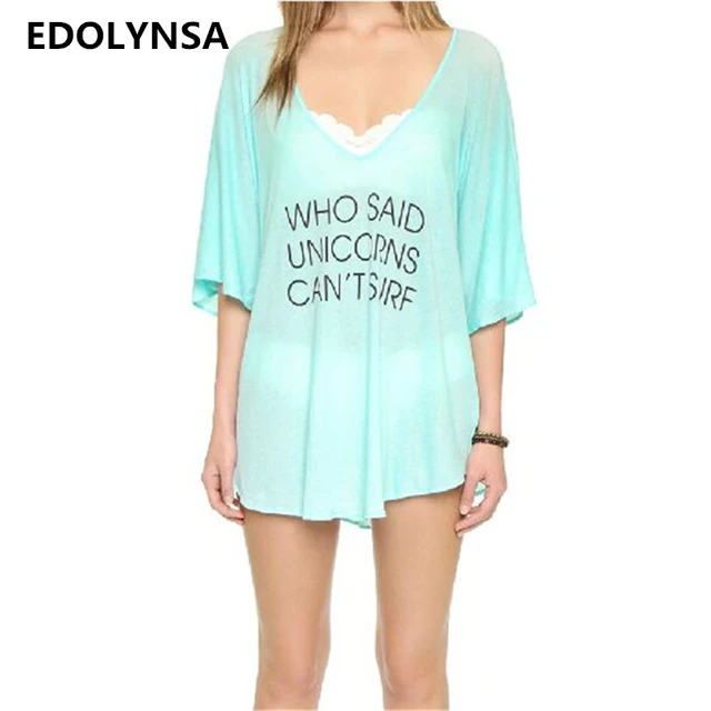 Us 999 90 Offnew Arrivals Beach Cover Up Letter Print Swimwear Ladies Beach Dress Bikini Cover Up Swimwear Robe De Plage Saida De Praia Q59 In
