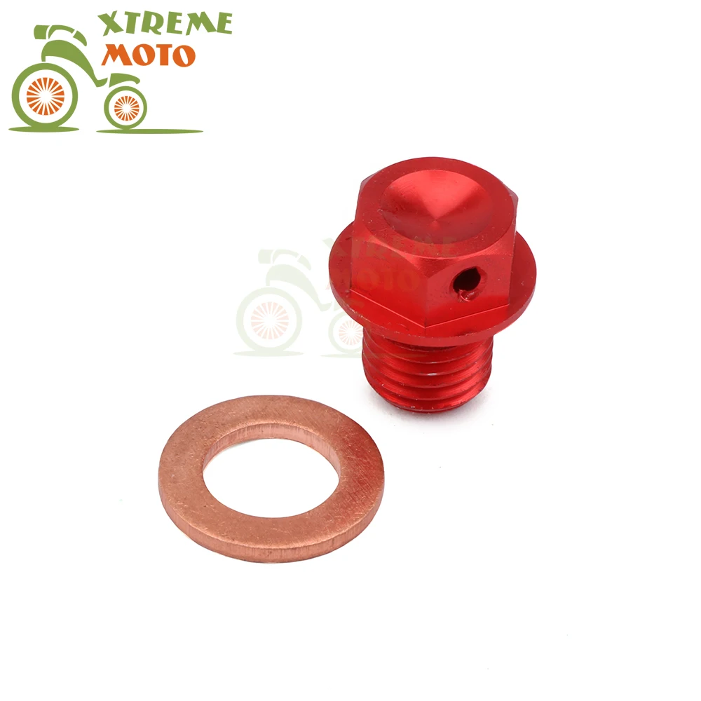 CNC M12*1.5 Magnetic Oil Sump Screw Drain Plug Bolt For HONDA ATC Big Red Foreman FourTrax Rancher Recon 125 185 200 250 400 500 |