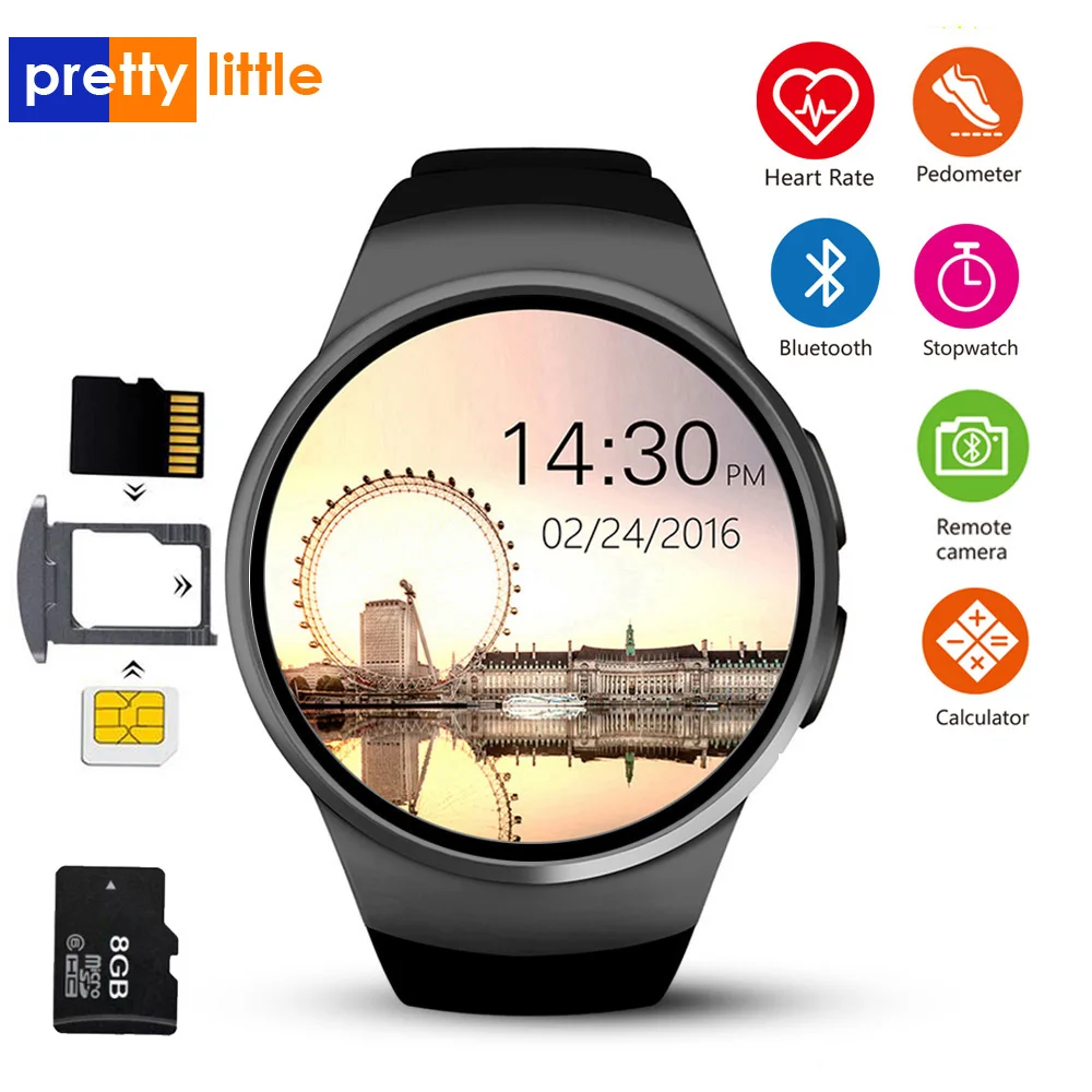 KW18 Smart Watch Connected Wristwatch For Samsung Xiaomi Android Support Heart Rate Monitor Call Messager Smartwach phone