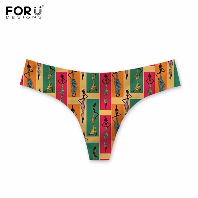 FORUDESIGNS Traditional African Tribal Pattern Lady Sexy G strings
