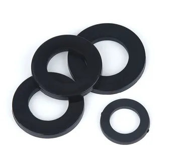 

50-100Pcs DIN125 ISO7089 M2 M2.5 M3 M4 M5 M6 M8 M10 M12 Black Plastic Nylon Washer Plated Flat Spacer Seals Washer Gasket Ring