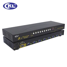CKL-81S 8 Port Auto VGA Switch with Audio 8 in 1 out PC Monitor Switcher with IR Remote RS232 Control 2048*1536 450MHz