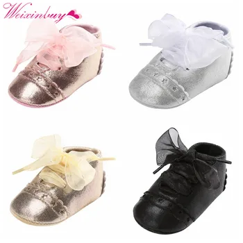 

Baby Shoes Newborn Baby Girl Shoes PU Cotton Soft Bottoms Mesh Baby Girl Shoes First Pacers Fashion Prewalker