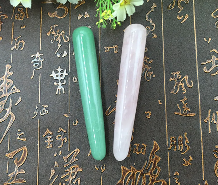 Handmade Natural Jade Face Acupuncture Point Guasha Massage Tool SPA Therapy Rose Quartz Stone Scraping Massager | Красота и здоровье