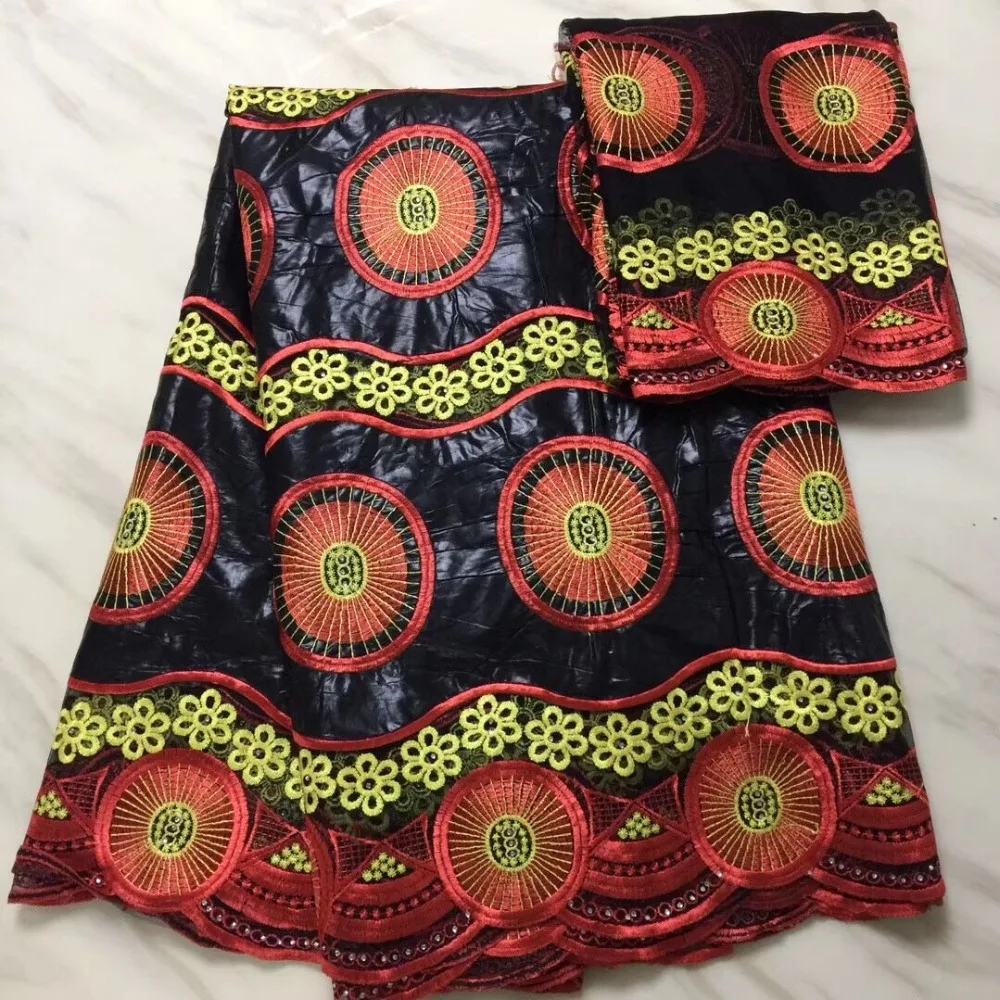 

African Lace Fabric Bazin Riche Fabric 2018 New Design Embroidered Bazin Riche Getzner With Tulle Lace African Lace Black Gold