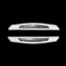Car Door Reflective Tapes Car Stickers Warning Safety Reflector Strips PVC Carbon Fiber Glossy Caution Film reflective safety warning pvc strip garment accessories safety vest clothing reflective crystal lattice pvc tapes