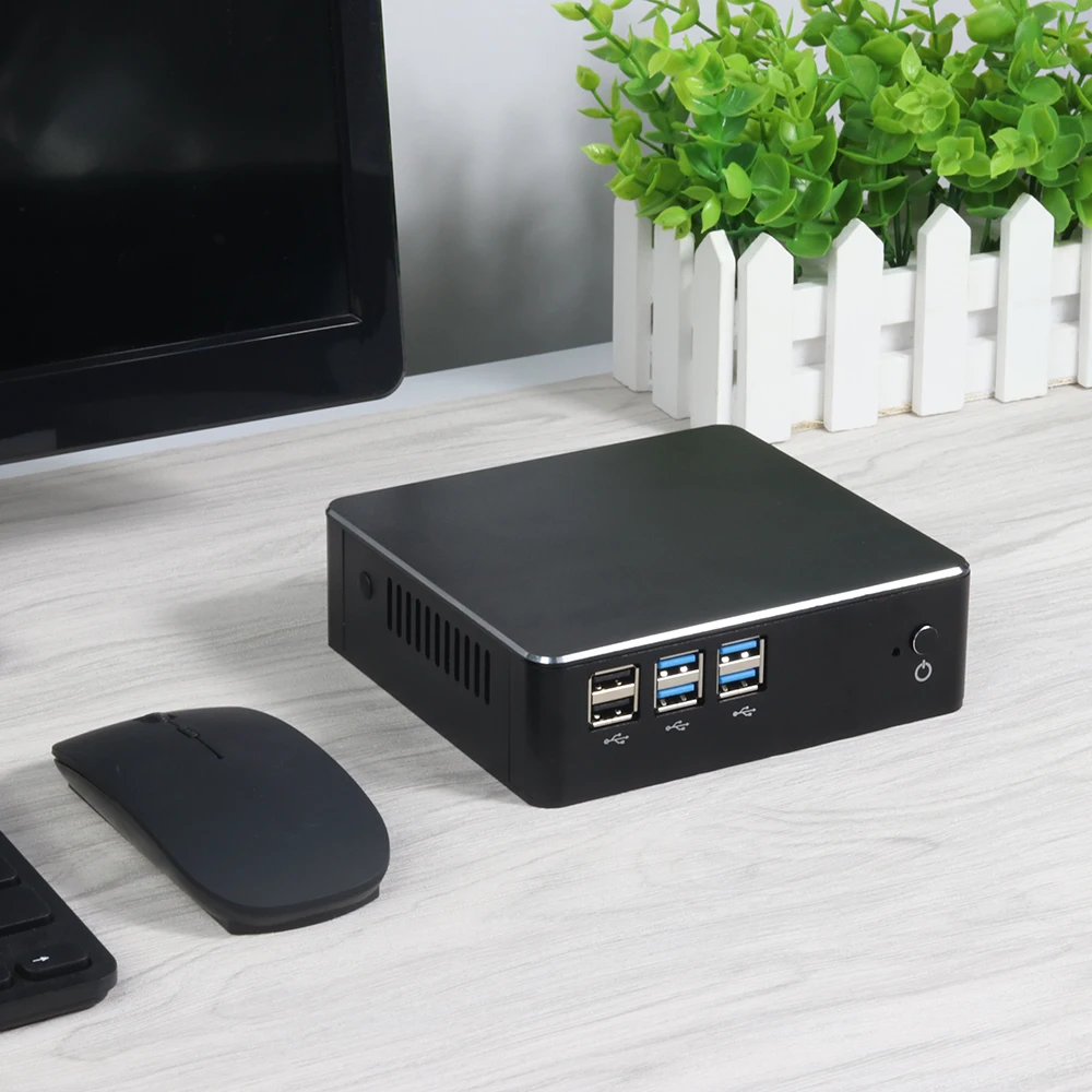 HLY мини ПК Intel Celeron 2955U Core i3 4010U Windows 10 Pentium 4405U HDMI Wifi usb3.0 tv box мини настольный компьютер minipc