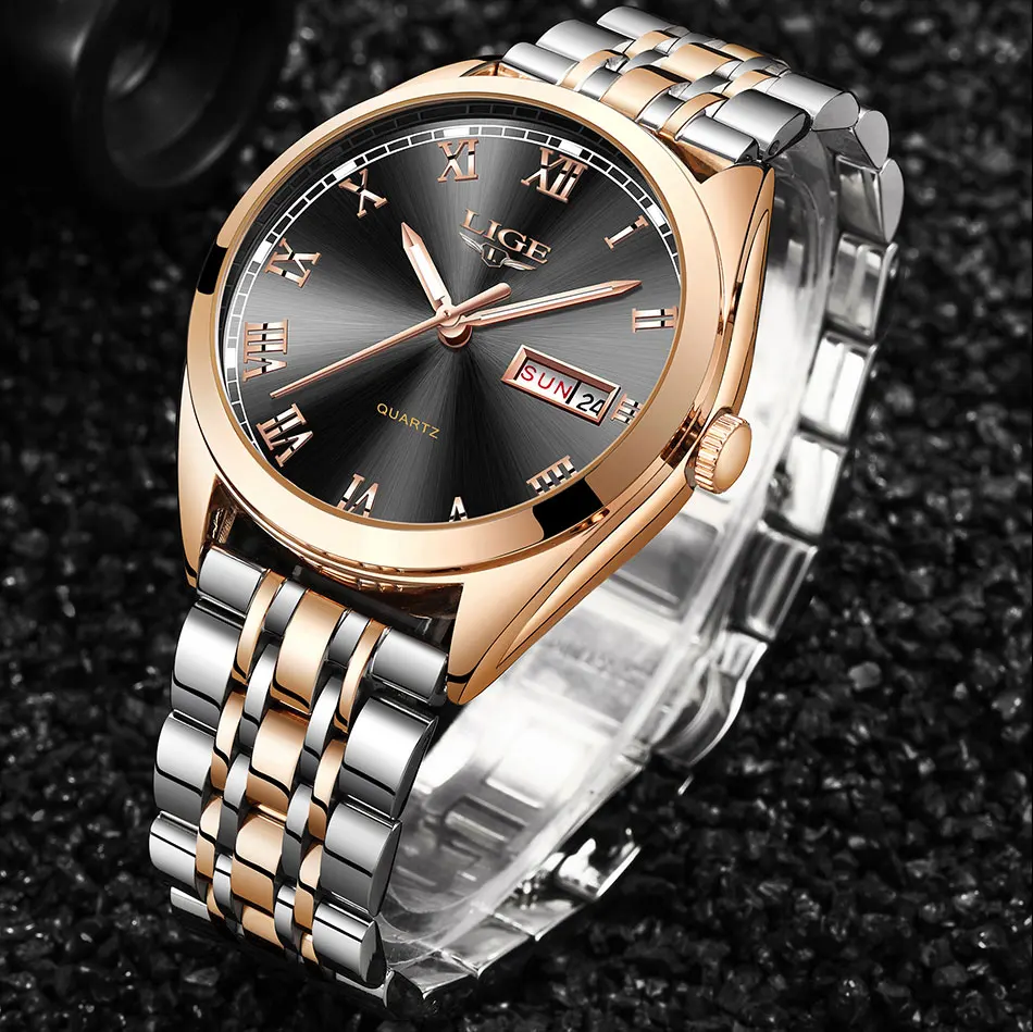 LIGE мужские часы лучший бренд класса люкс мужские военные спортивные часы мужские из нержавеющей стали водонепроницаемые наручные кварцевые часы Relogio Masculino