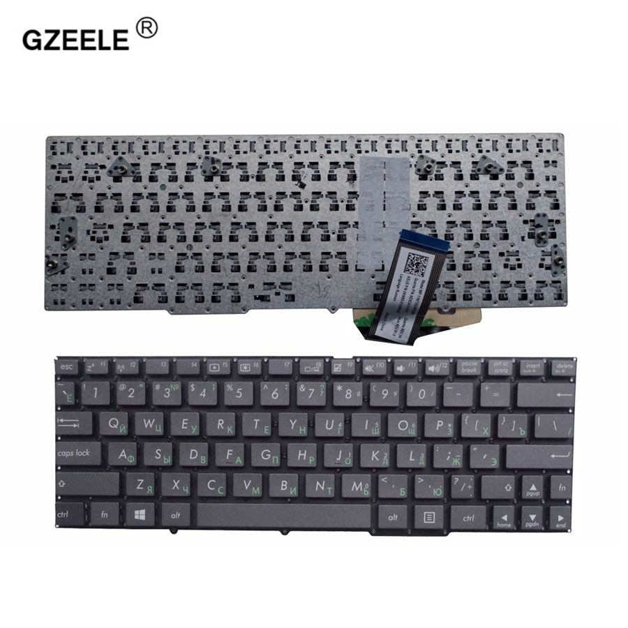 Русская русская клавиатура GZEELE для ноутбука ASUS VivoTab TF600 TF600T TF600TG TF502 черная без