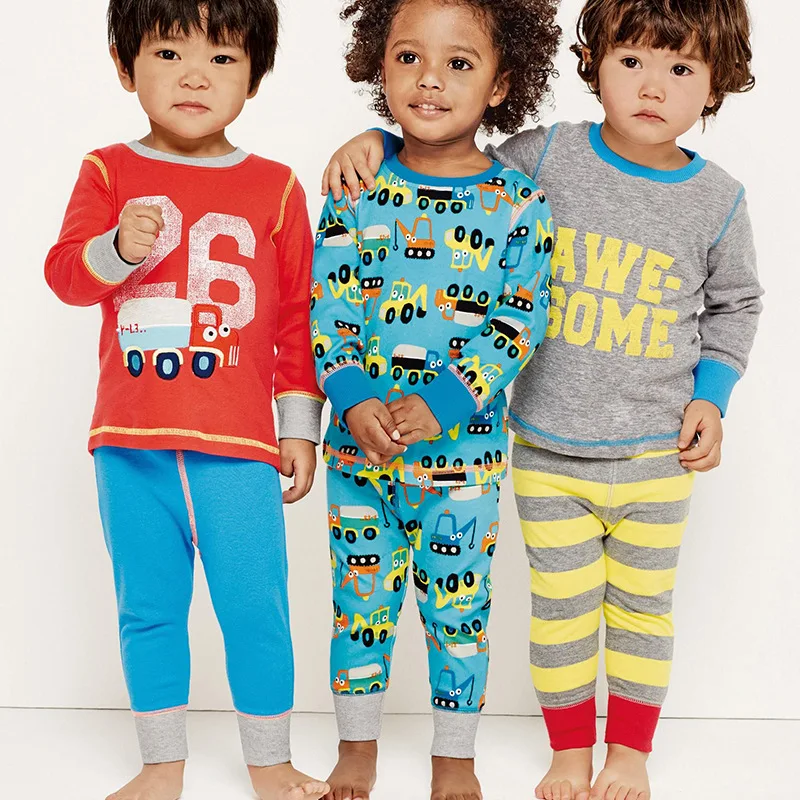 

Children's pajamas cartoon knitted long-sleeved tracksuit suit boy