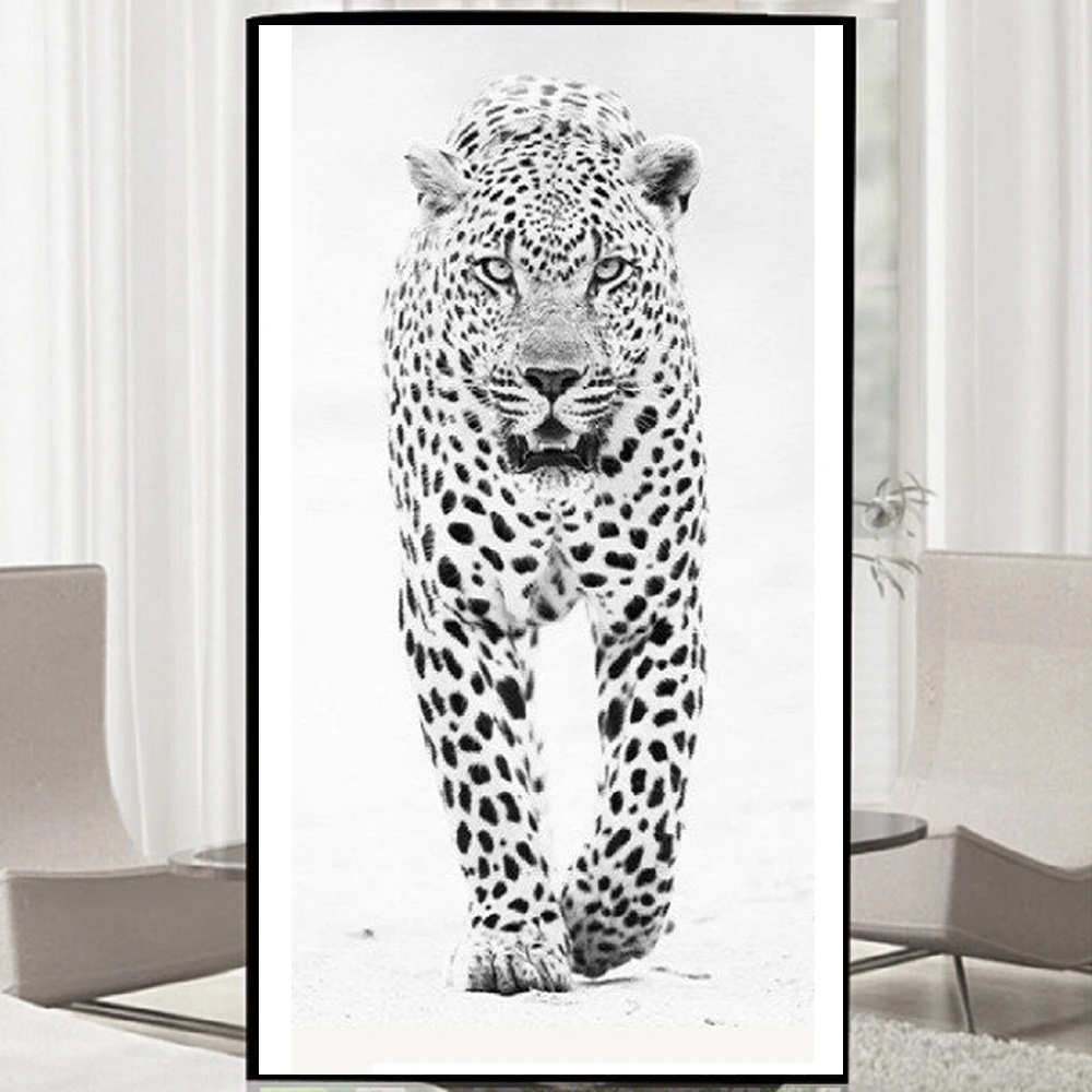 

5D DIY Diamond Painting cross stitch Snow Leopard Pictures Fully Resin round rhinestone mosaic kit Diamond embroidery animals