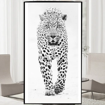 

PSHINY 5D DIY Diamond painting Snow Leopard animal pictures full drill Square rhinestones Diamond embroidery sale new arrivals