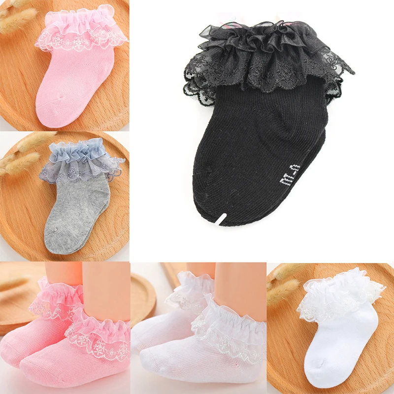 Lace Ruffle Frilly Ankle Short Baby Girl Socks Lace Kids Princess Baby