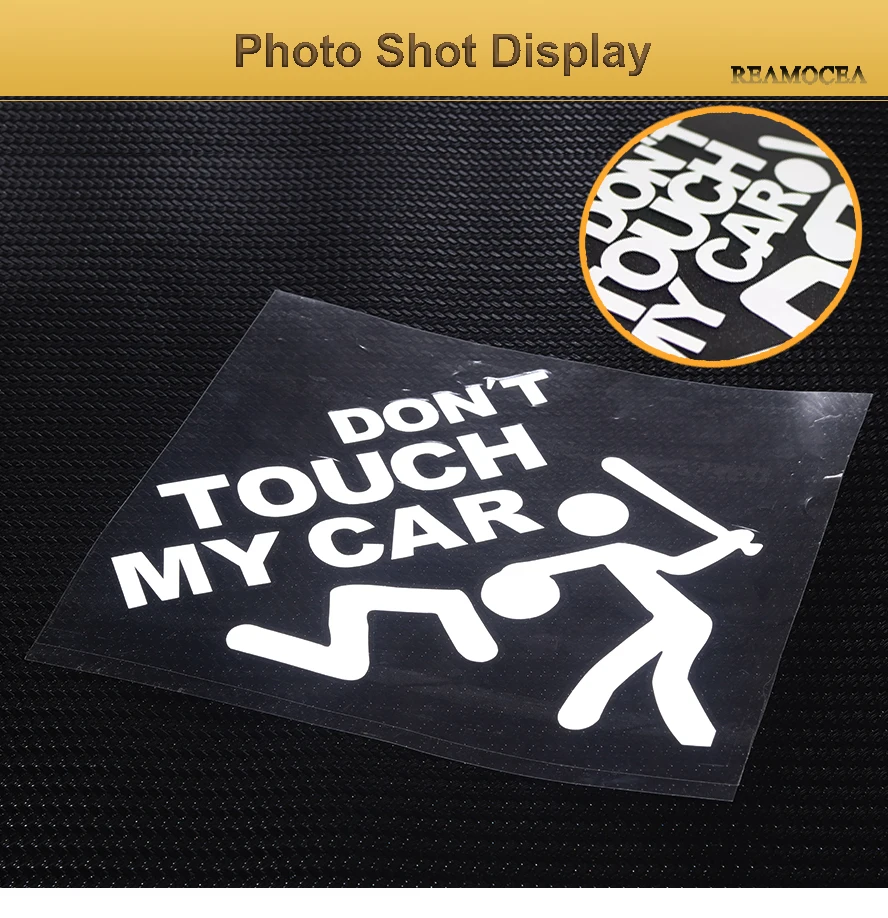 Reamocea Safety Warning Vinyl Car stickers DO NOT TOUCH MY CAR Decals Window Door Body For Ford Honda BMW Toyota Kia Nissan Audi (10)