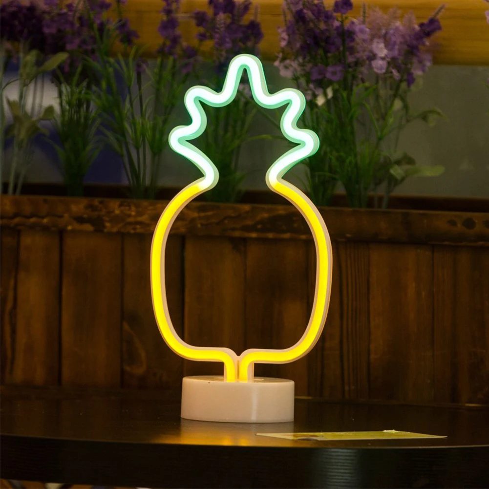 Неоновая вывеска для организаций и магазинов светильник Батарея работает Фламинго неоновые кактус светодиодный ночной Светильник неоновый светильник для фестиваля вечерние свадебные праздничного декора год