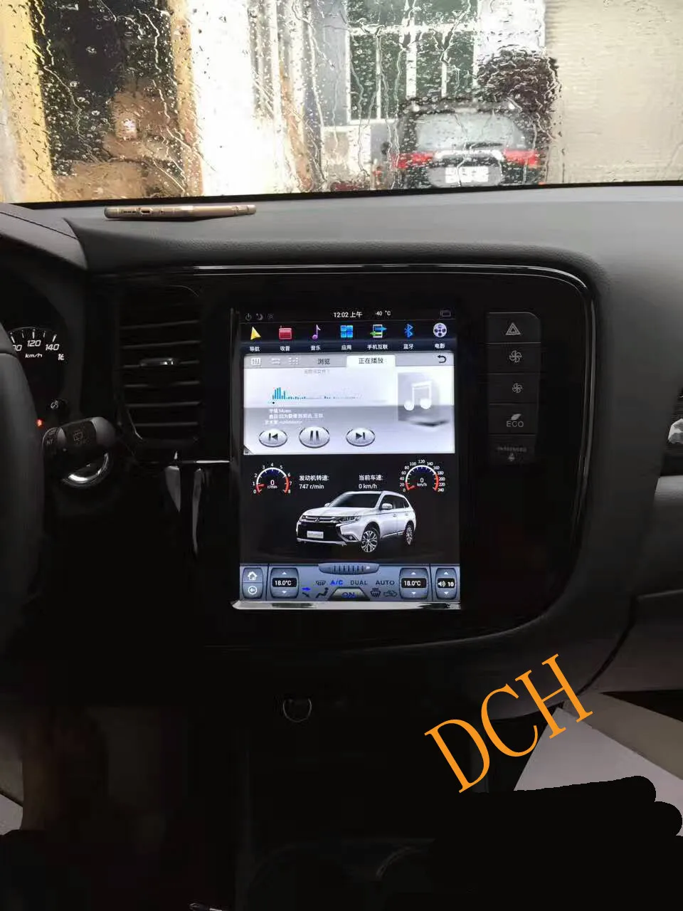 10,4 ''Tesla стиль Android 8,1 PX6 CARPLAY ips автомобильный DVD gps навигатор плеер для MITSUBISHI outlander