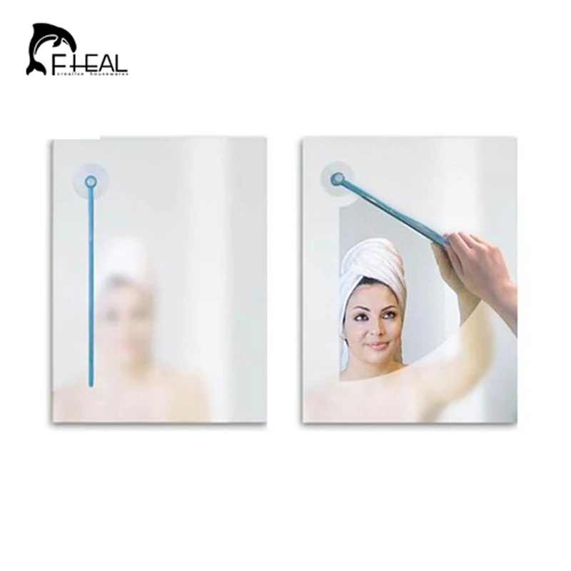 FHEAL شقة مرآة نافذة الزجاج دي الضباب فرشاة ممسحة الأنظف ل Washroom هل حمام بخار مرآة الوجه نظافة الحمام اكسسوارات