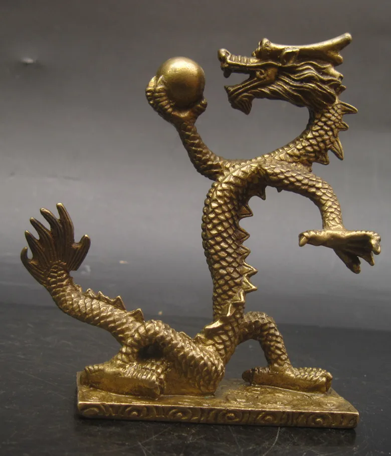 

wholesale bronze factory Copper crafts Good copper dragon decoration single feng shui products decoration office desk