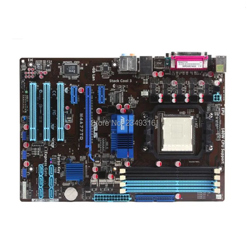Для настольной материнской платы Asus M4A77TD 770 Socket AM3 DDR3 оригинальная б/у материнская