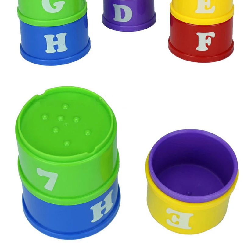 8 обучающие игрушки для малышей, 6 месяцев+ цифры, буквы, фолидид пирамида из чашек, башня для детей, раннее развитие