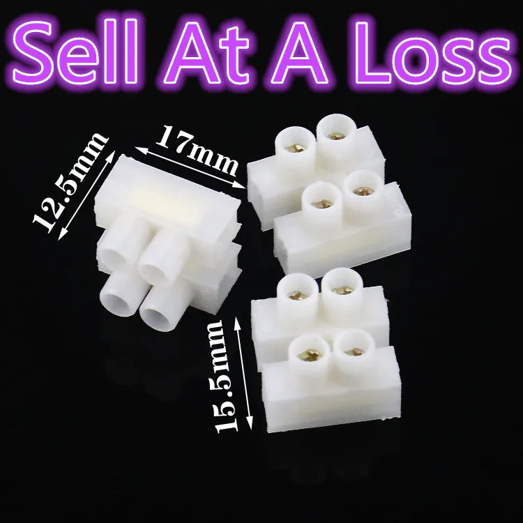 30pcs L23 2p Wire Connector Splice Screws Fixed Crimp Clamp Terminal