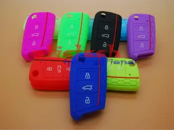 

by dhl or ems 500pcs Silicone car Key Case Bag Cover For Golf 7 Mk7 Skoda Octavia A7 Car Accessories cheapest